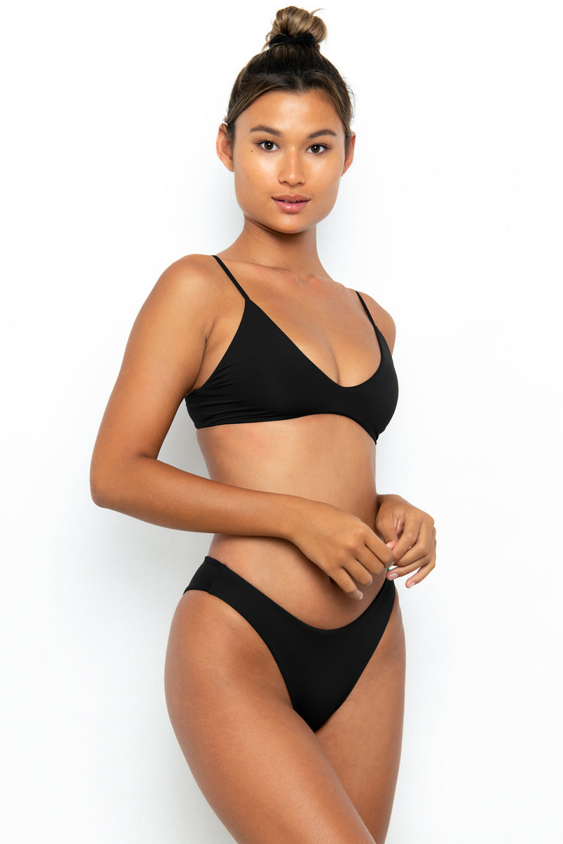 Black Bikini for Teen Girls with Anemone Trim – Stella Cove